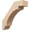 Ekena Millwork 5-inch W x 18-inch D x 18-inch H Aspen Rough Cedar Woodgrain TimberThane Knee Brace, Primed BRCUR05X18X18ASPRCPR - alternate 1